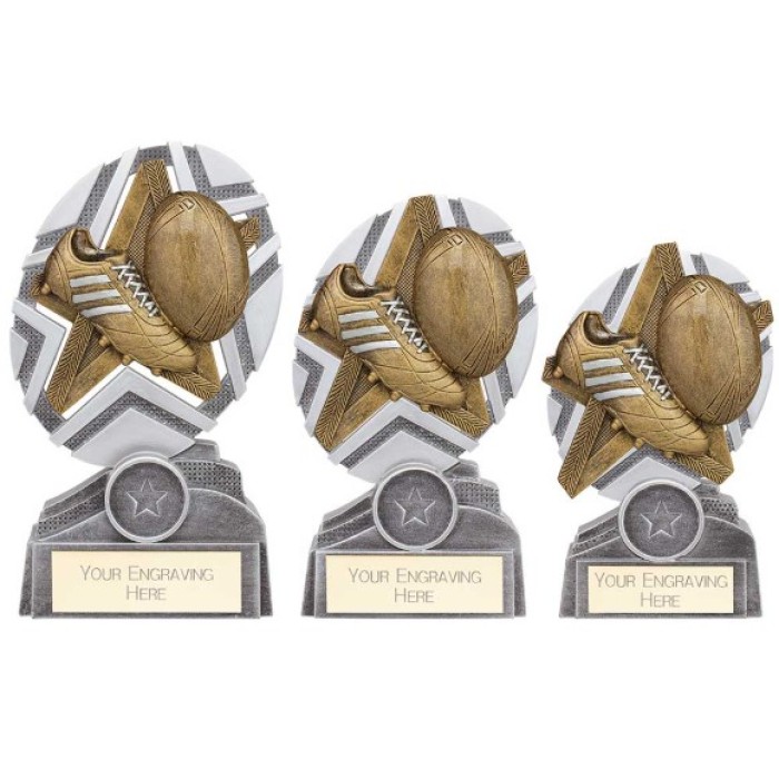 THE STARS RUGBY AWARD - 3 SIZES - 13CM TO 17CM